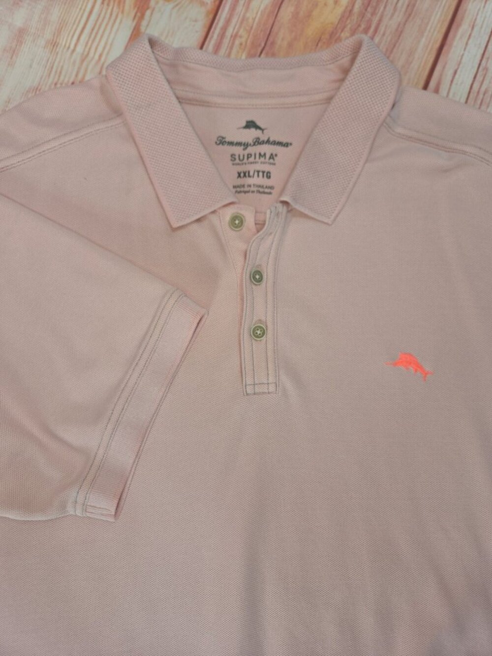 Tommy Bahama Supima Cotton Blend Pink Polo Size XXL